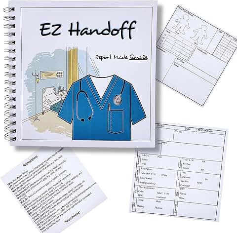 Nurse Report Sheet Notebook, 100 Sheets, 6x6 inches