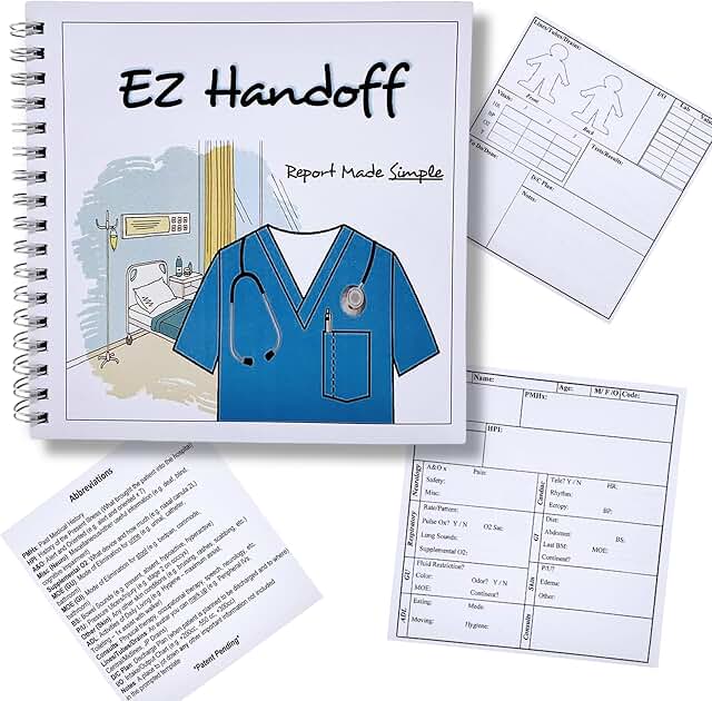 Nurse Report Sheet Notebook, 100 Sheets, 6x6 inches