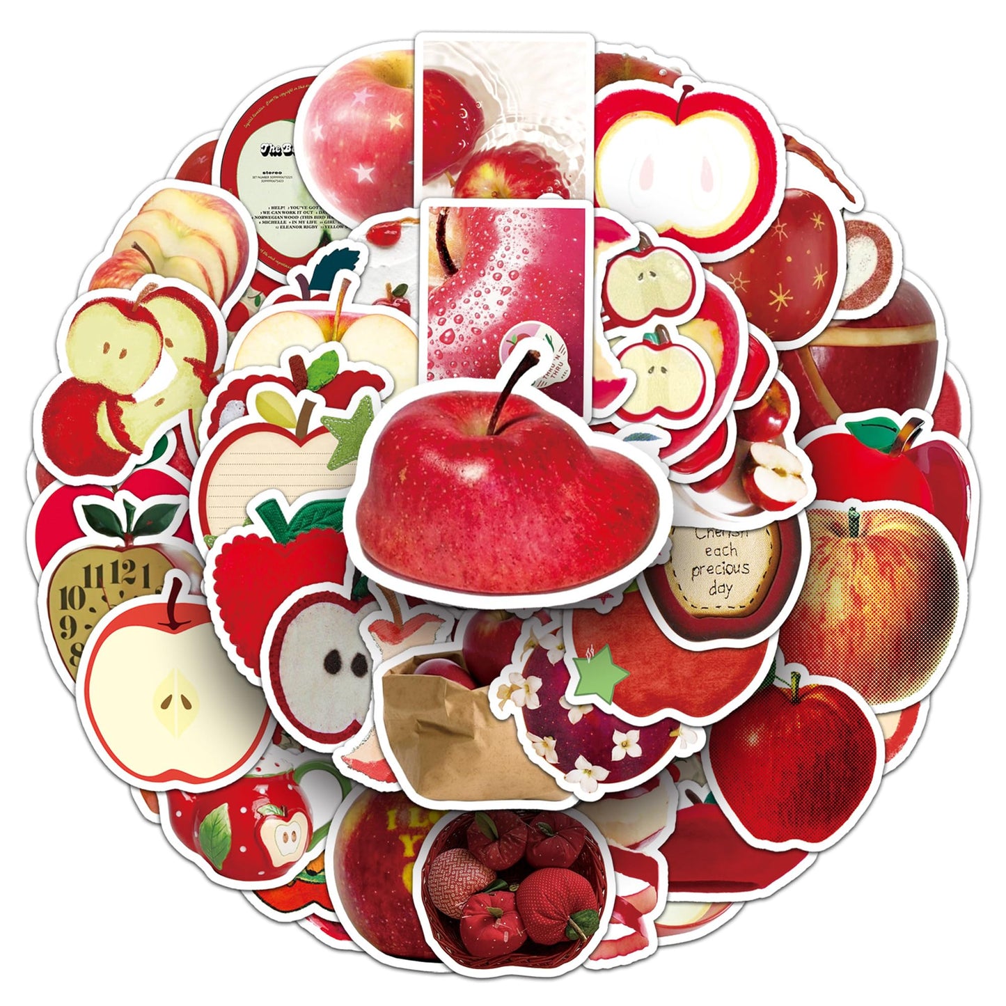 50 Cartoon Fruit Stickers for Laptops and Bottles