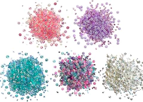 Flat Back Crystal Gems and Sprinkles for Crafts, 65g