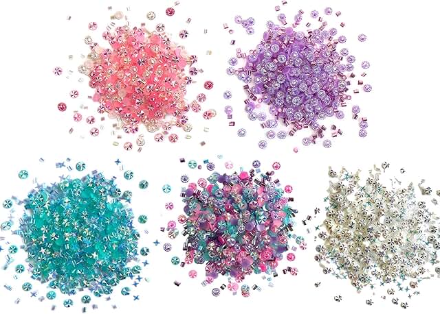 Flat Back Crystal Gems and Sprinkles for Crafts, 65g