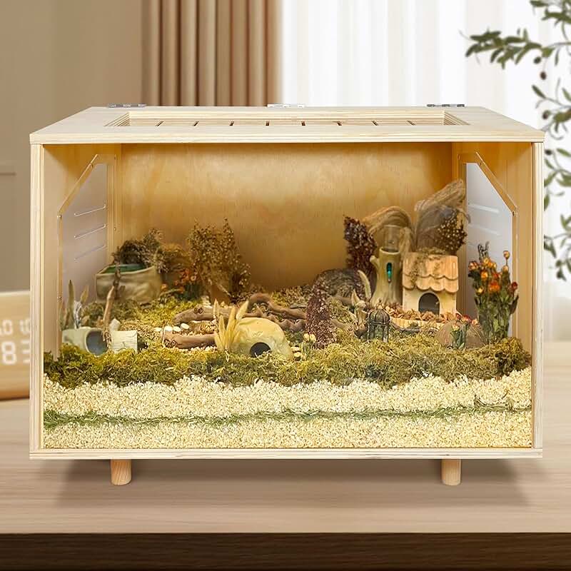 Wooden Hamster and Small Animal Cage, 24 Inch