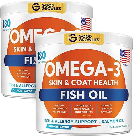 Omega 3 Fish Oil Chews for Dogs, 360 Count