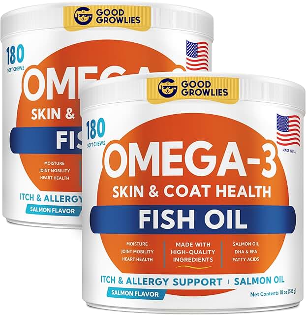 Omega 3 Fish Oil Chews for Dogs, 360 Count