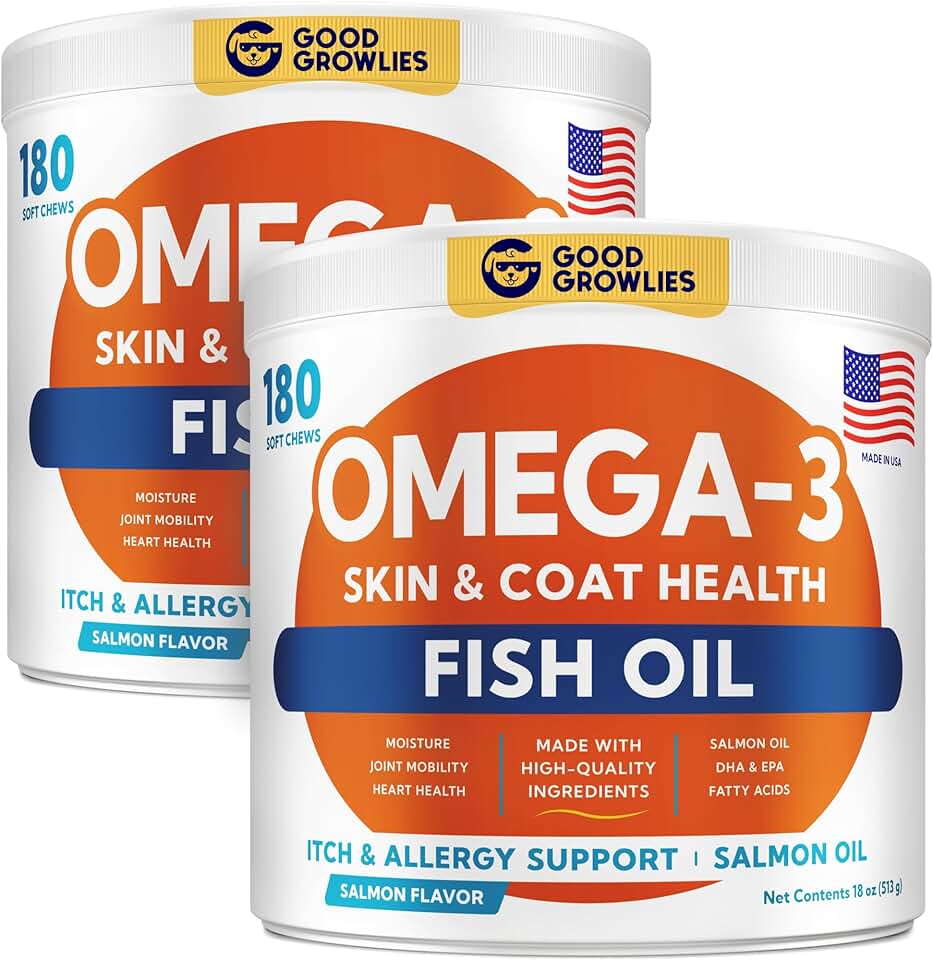 Omega 3 Fish Oil Chews for Dogs, 360 Count