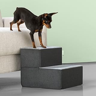 Small Grey Pet Stairs and Ramp
