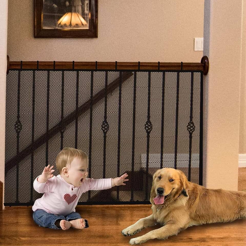 Baby Gate and Safety Net for Stairs and Balcony