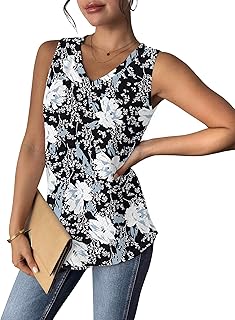 Women’s Sleeveless V-Neck Eyelet Tank Top