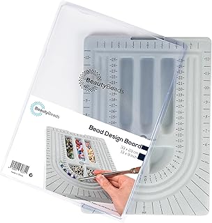 Grey Bead Board with 5 Compartments for Jewelry Making