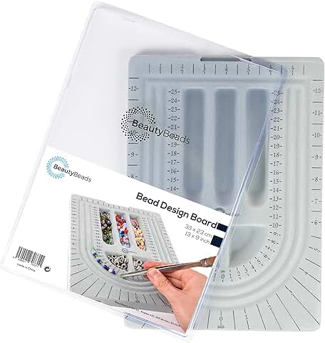 Grey Bead Board with 5 Compartments for Jewelry Making