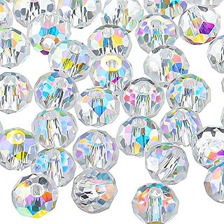 500 Pieces 8mm Glass Crystal Rondelle Beads for Jewelry Making