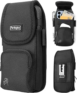 Nylon Phone Holster with Belt Clip and Card Slot