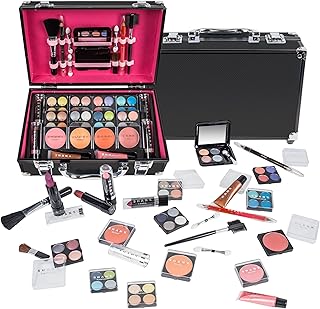Carry All Makeup Train Case with Pro Makeup Set