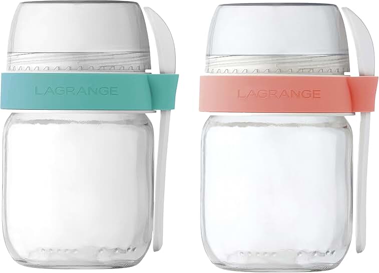 Two-Compartment Green and Orange Pots