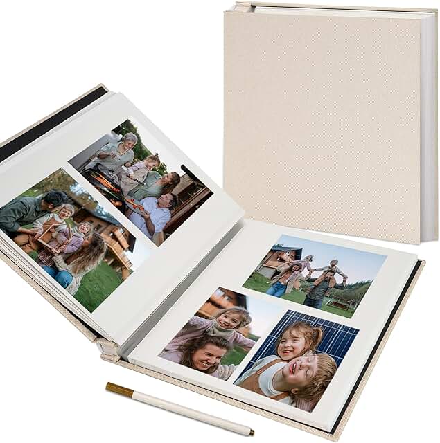 Large Photo Album with Sticky Pages and Pen
