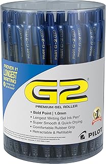 36 Blue Gel Roller Pens with 1 mm Bold Point