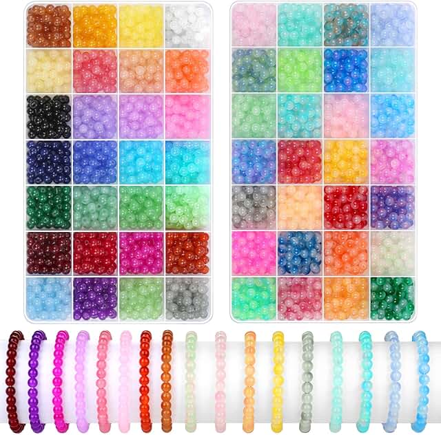 2800 6mm Glass Beads for Jewelry and Crafts