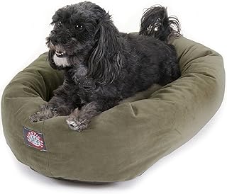 Soft 24-inch Suede Dog Bed with Support