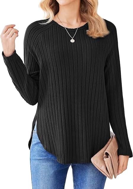 Women’s Loose Royal Blue Fall Pullover Top