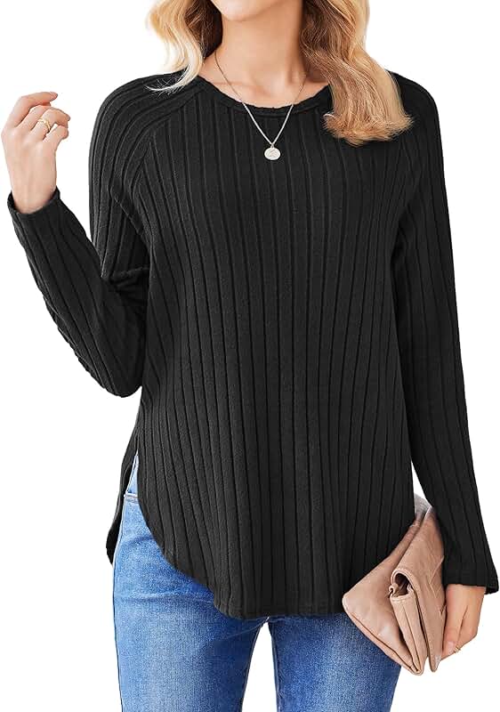 Women’s Loose Royal Blue Fall Pullover Top