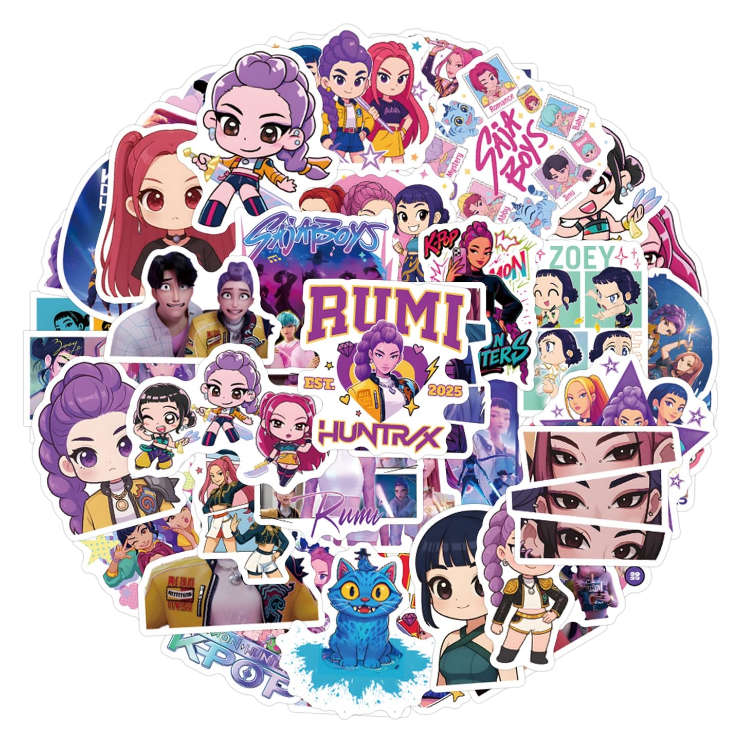 50 Demon Cartoon Stickers for Water Bottles and More