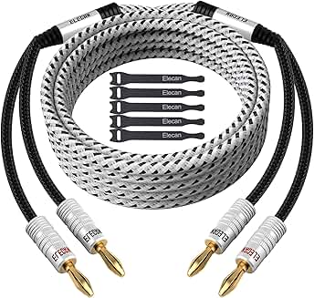 14 AWG 50-Foot Speaker Cable with Banana Plugs