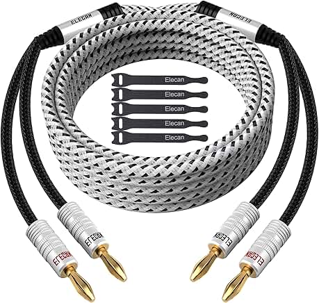 14 AWG 50-Foot Speaker Cable with Banana Plugs