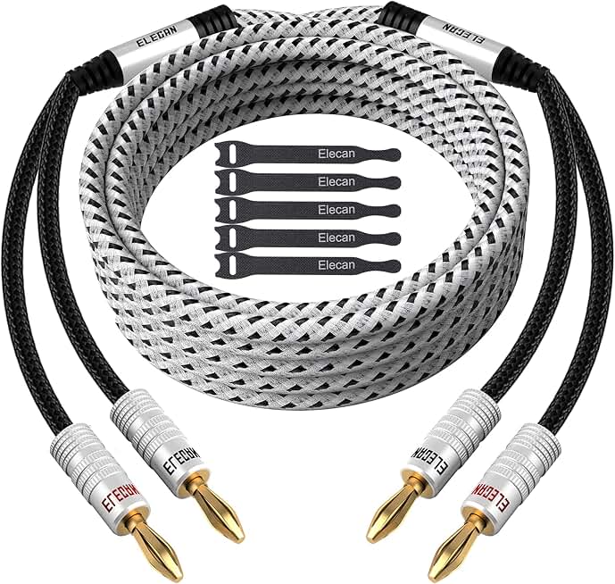 14 AWG 50-Foot Speaker Cable with Banana Plugs