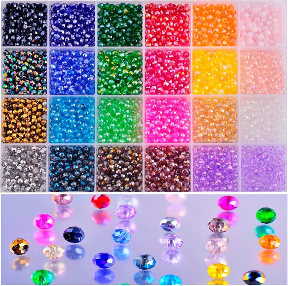 24-color 4mm Crystal Beads Kit with 2880 Pieces