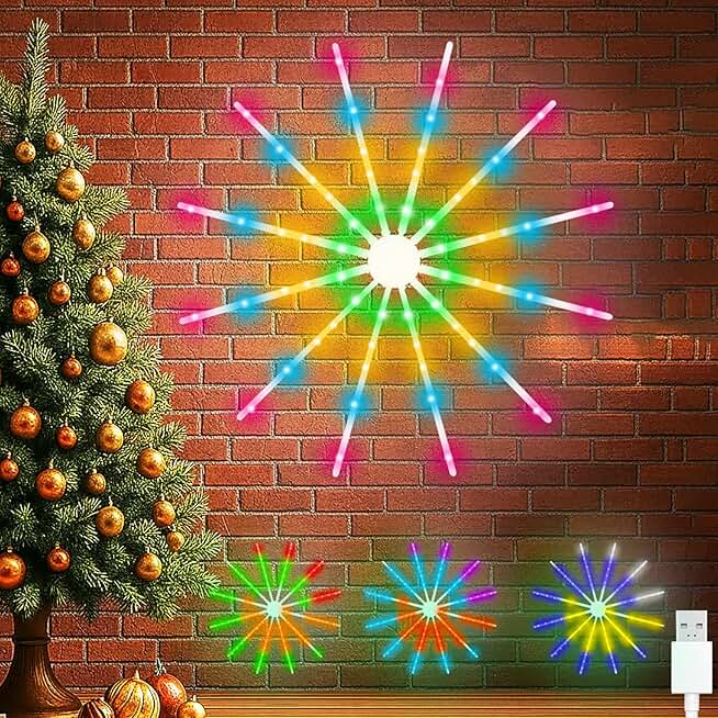 RGB Color Changing Snowflake Wall Light, 24" Indoor Decor