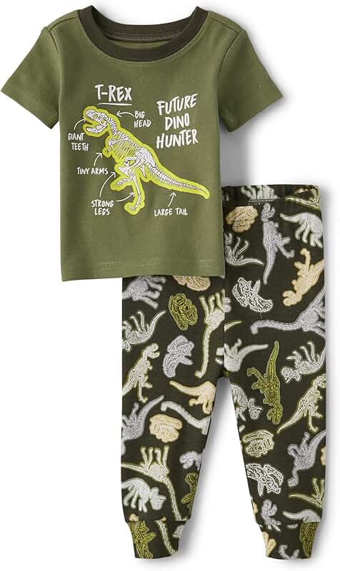 Toddler Boy Short Sleeve Top and Pants Pajama Set