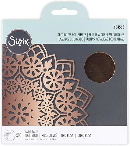Rose Gold Decorative Foil, 6x6 inches, 10 sheets