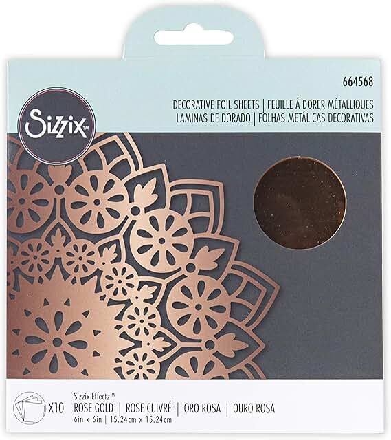 Rose Gold Decorative Foil, 6x6 inches, 10 sheets
