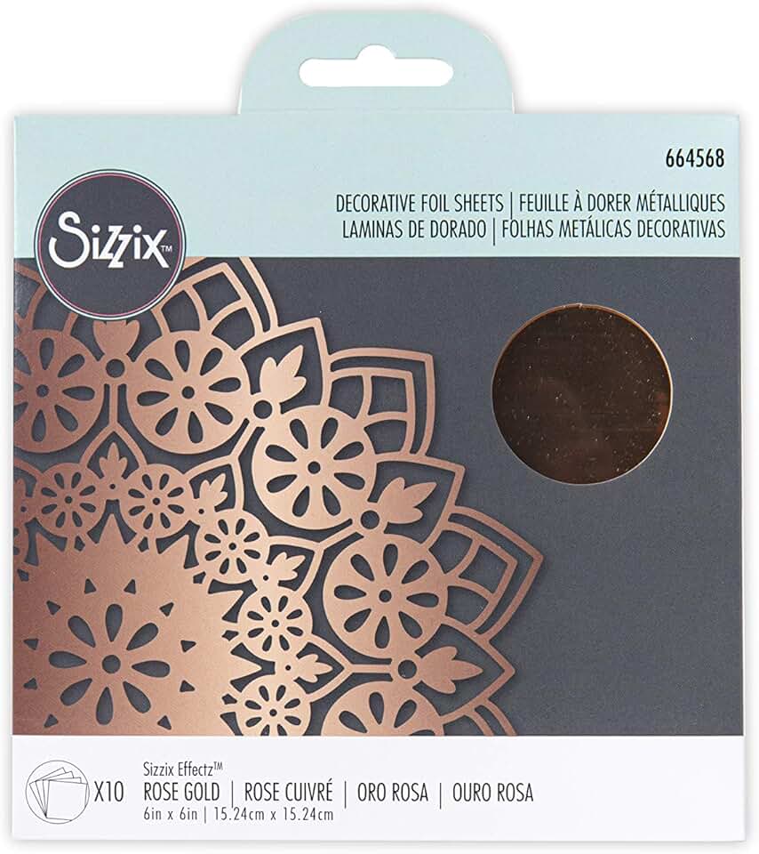 Rose Gold Decorative Foil, 6x6 inches, 10 sheets