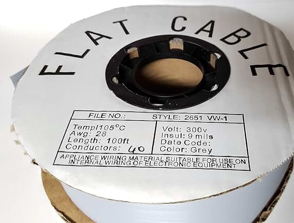 100 Feet Flat Ribbon Cable for Connectors