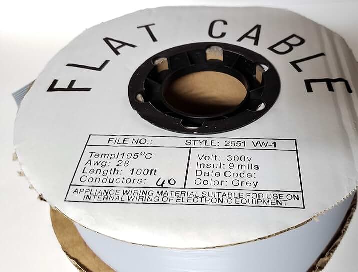 100 Feet Flat Ribbon Cable for Connectors