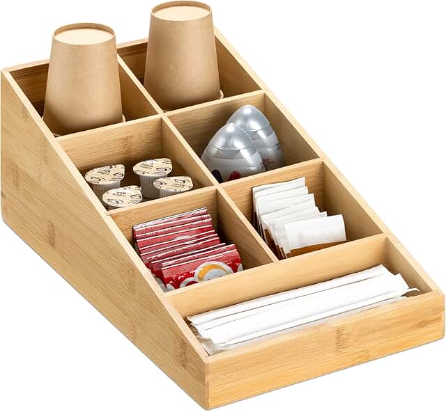 Coffee Station Organizer with 7 Compartments