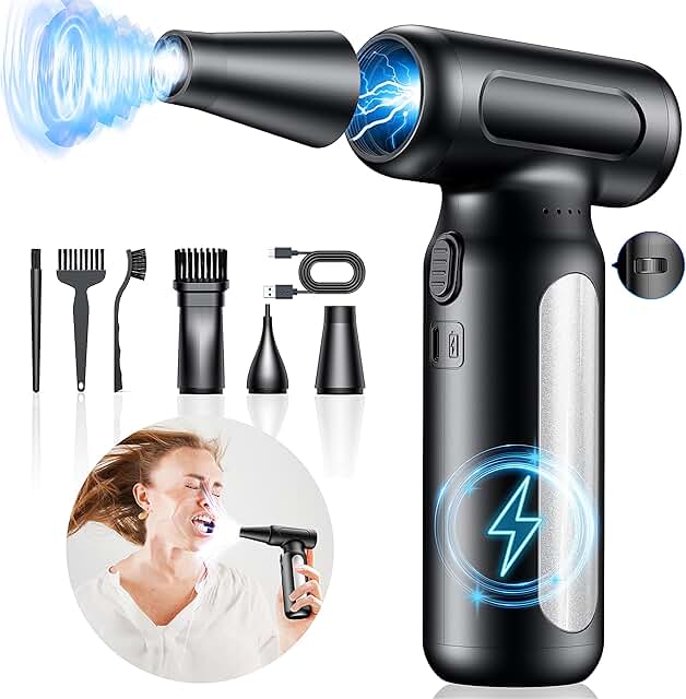 Rechargeable Cordless Air Duster for Electronics and Home