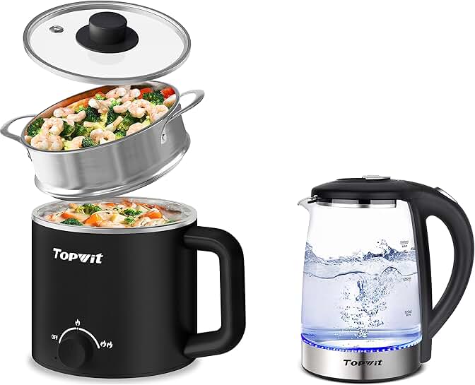 Electric Cooker with Steamer and Kettle
