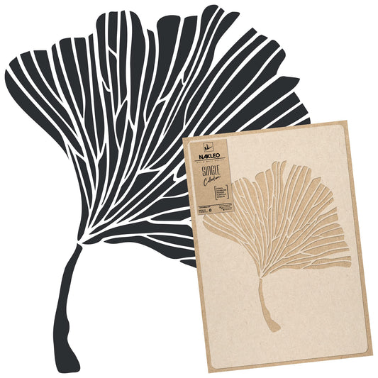 Reusable Plastic Wall Template 43x64cm Ginkgo Leaf Maidenhair Tree