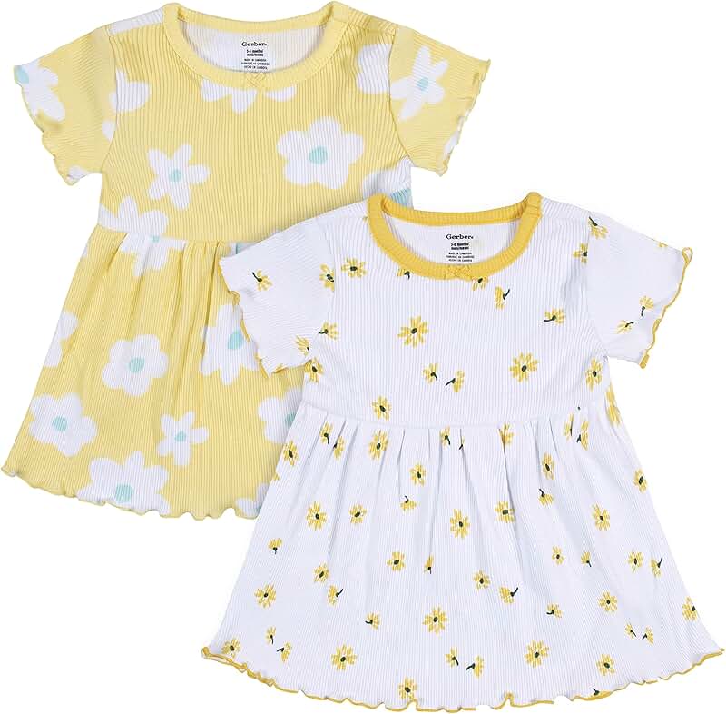 Baby Girls' Short Sleeve Cotton Dress Set