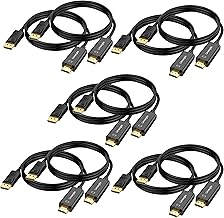 6FT DisplayPort to HDMI Cable Pack for Full HD Devices