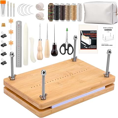 Bookbinding Kit with Punching Guide and Tools