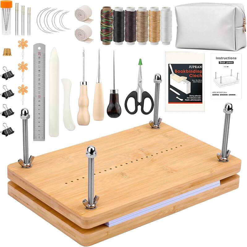 Bookbinding Kit with Punching Guide and Tools