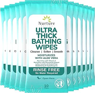 Extra Large Aloe Body Wipes for Adults, 120 Count