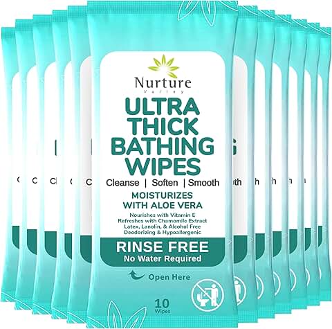 Extra Large Aloe Body Wipes for Adults, 120 Count
