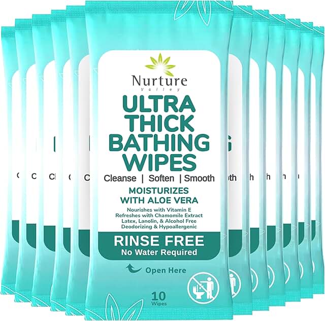Extra Large Aloe Body Wipes for Adults, 120 Count