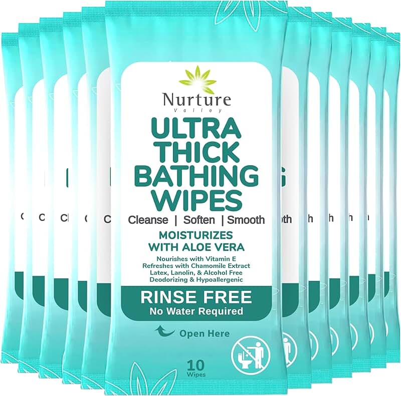 Extra Large Aloe Body Wipes for Adults, 120 Count