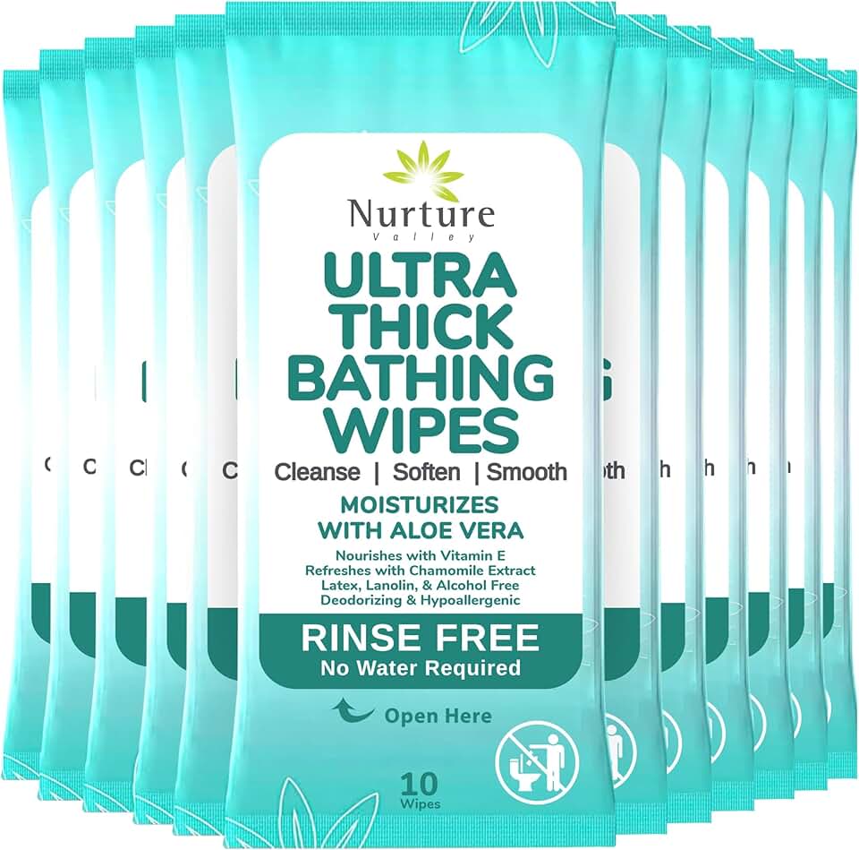 Extra Large Aloe Body Wipes for Adults, 120 Count