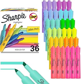 12 Assorted Chisel Tip Highlighters for Study and Office